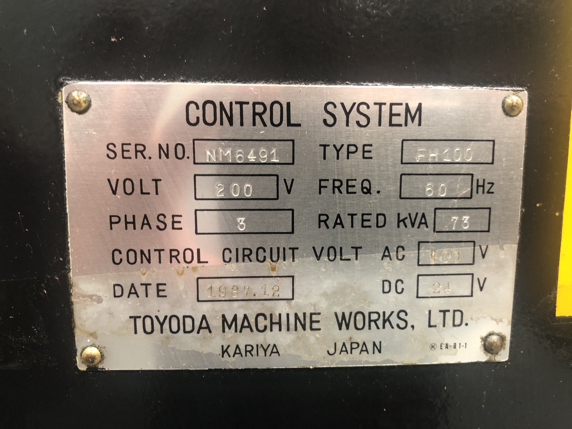 1987 TOYODA FH100 Horizontal Machining Centers | Machine Tool Specialties